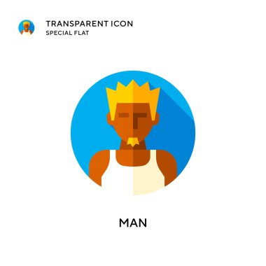 İnsan vektör simgesi. Düz çizim. EPS 10 vektörü.