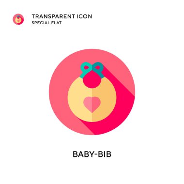 Bebek önlüğü vektör simgesi. Düz çizim. EPS 10 vektörü.