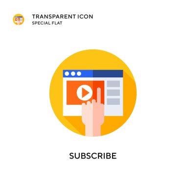 Üye vektör simgesi. Düz çizim. EPS 10 vektörü.