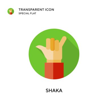 Shaka vektör simgesi. Düz çizim. EPS 10 vektörü.