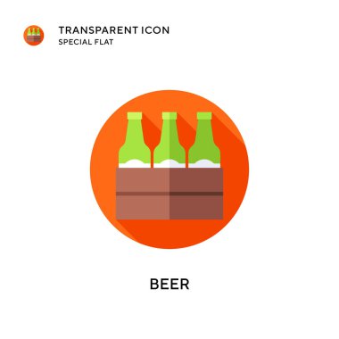 Bira vektör simgesi. Düz çizim. EPS 10 vektörü.