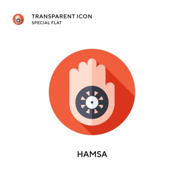 Hamsa vektör simgesi. Düz çizim. EPS 10 vektörü.