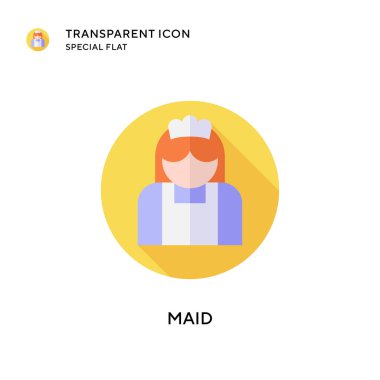 Hizmetçi vektör simgesi. Düz çizim. EPS 10 vektörü.