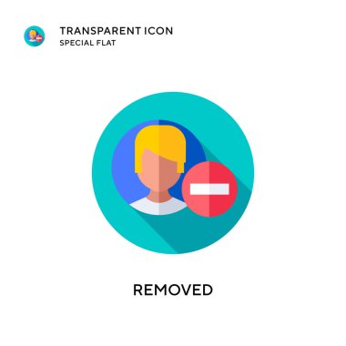 Silinmiş vektör simgesi. Düz çizim. EPS 10 vektörü.