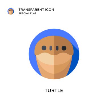 Kaplumbağa vektör simgesi. Düz çizim. EPS 10 vektörü.