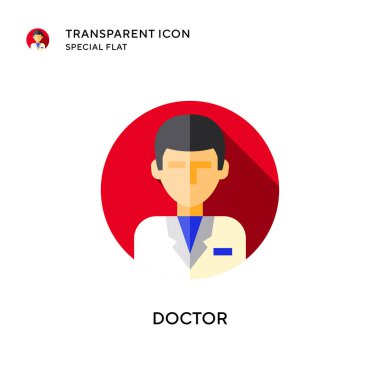 Doktor vektör simgesi. Düz çizim. EPS 10 vektörü.