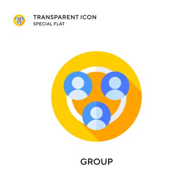 Grup vektör simgesi. Düz çizim. EPS 10 vektörü.