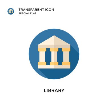 Kütüphane vektör simgesi. Düz çizim. EPS 10 vektörü.