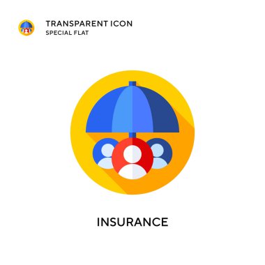 Sigorta vektör simgesi. Düz çizim. EPS 10 vektörü.