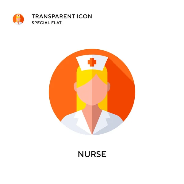 Krankenschwester Vektor Symbol Flache Illustration Eps Vektor — Stockvektor