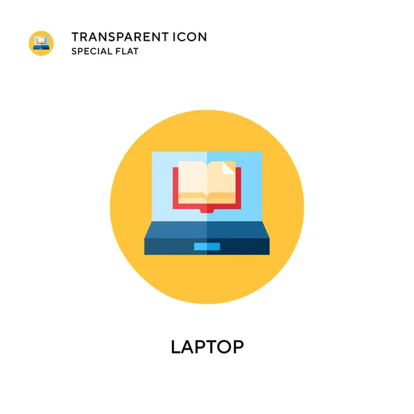 Laptop Vector Icon Flat Style Illustration Eps Vector — Stock Vector