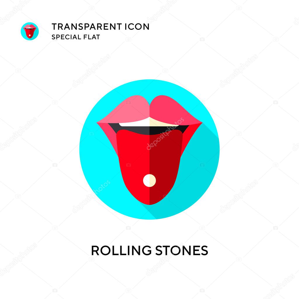Rolling stones vector icon. Flat style illustration. EPS 10 vector.