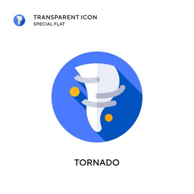 Tornado vektör simgesi. Düz çizim. EPS 10 vektörü.