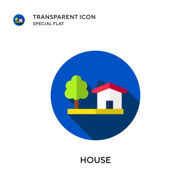 Ev vektör simgesi. Düz çizim. EPS 10 vektörü.