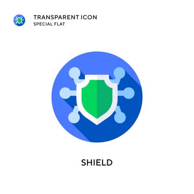 Kalkan vektör simgesi. Düz çizim. EPS 10 vektörü.
