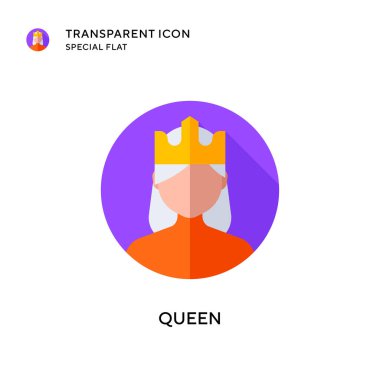 Kraliçe vektör simgesi. Düz çizim. EPS 10 vektörü.