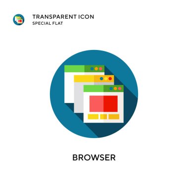 Tarayıcı vektör simgesi. Düz çizim. EPS 10 vektörü.