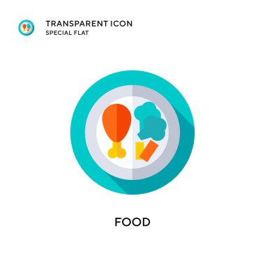 Yiyecek vektör simgesi. Düz çizim. EPS 10 vektörü.