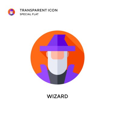 Büyücü vektör simgesi. Düz çizim. EPS 10 vektörü.