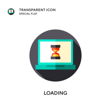 Vektör simgesi yükleniyor. Düz çizim. EPS 10 vektörü.