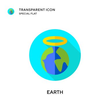 Dünya vektör simgesi. Düz çizim. EPS 10 vektörü.