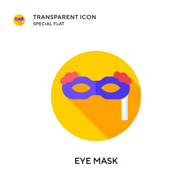 Göz maskesi vektör simgesi. Düz çizim. EPS 10 vektörü.