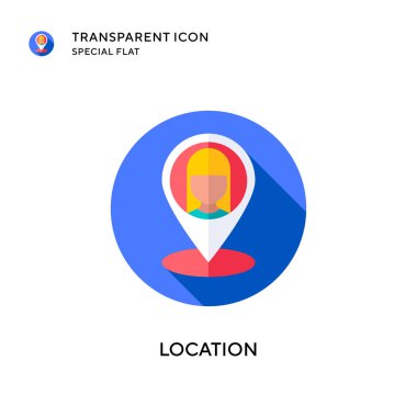 Konum vektör simgesi. Düz çizim. EPS 10 vektörü.