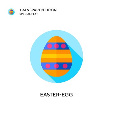 Paskalya yumurtası vektör simgesi. Düz çizim. EPS 10 vektörü.