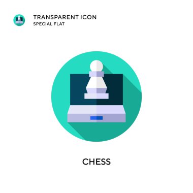 Satranç vektör simgesi. Düz çizim. EPS 10 vektörü.