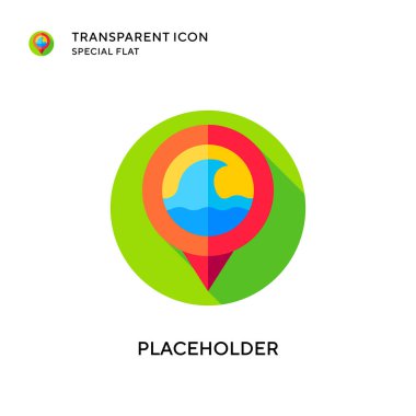 Yer tutucu vektör simgesi. Düz çizim. EPS 10 vektörü.