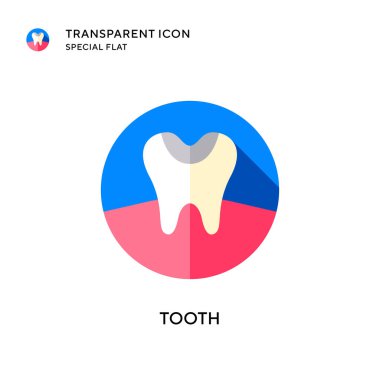 Diş vektör simgesi. Düz çizim. EPS 10 vektörü.