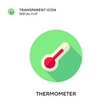 Termometre vektör simgesi. Düz çizim. EPS 10 vektörü.