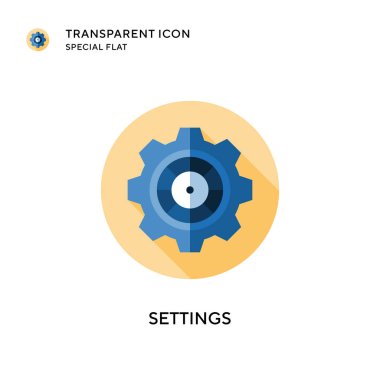 Ayarlar vektör simgesi. Düz çizim. EPS 10 vektörü.