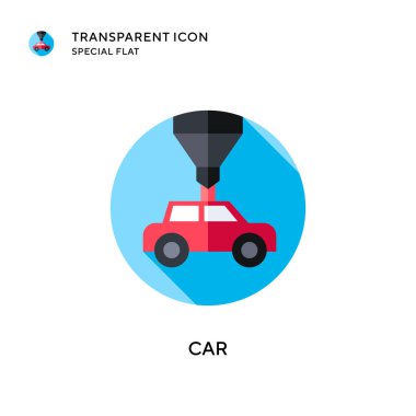 Araba vektör simgesi. Düz çizim. EPS 10 vektörü.