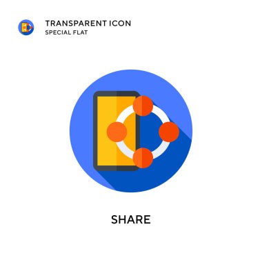 Vektör simgesini paylaş. Düz çizim. EPS 10 vektörü.