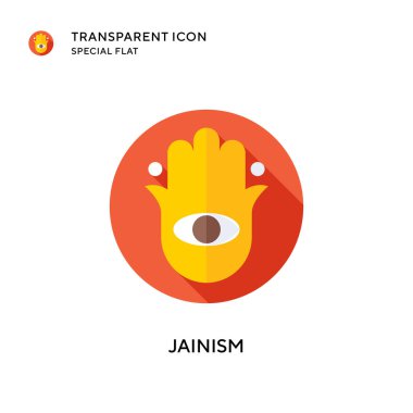 Jainism vektör simgesi. Düz çizim. EPS 10 vektörü.