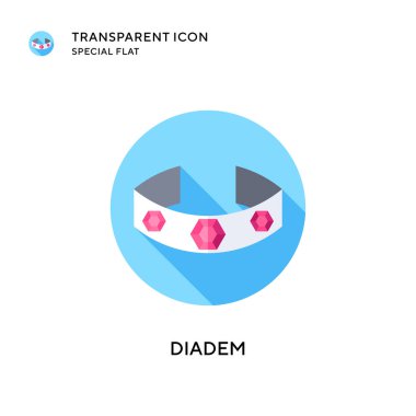 Diadem vektör simgesi. Düz çizim. EPS 10 vektörü.