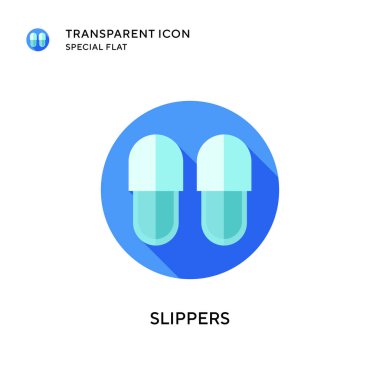 Terlik vektör simgesi. Düz çizim. EPS 10 vektörü.