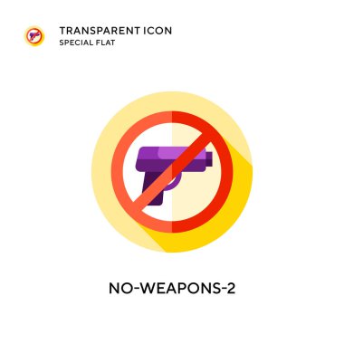 Silahsız vektör ikonu. Düz çizim. EPS 10 vektörü.