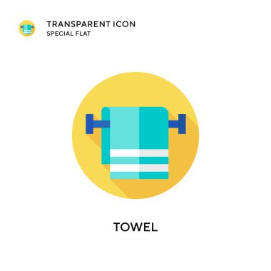 Havlu vektör simgesi. Düz çizim. EPS 10 vektörü.
