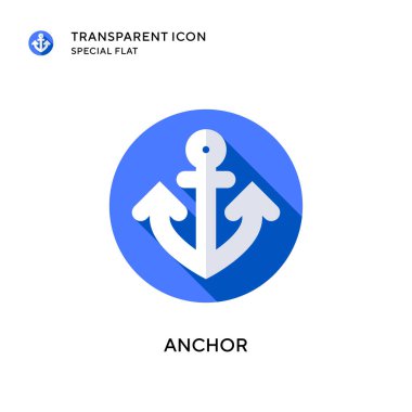 Çapa vektör simgesi. Düz çizim. EPS 10 vektörü.