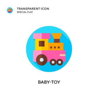 Bebek oyuncağı vektör simgesi. Düz çizim. EPS 10 vektörü.
