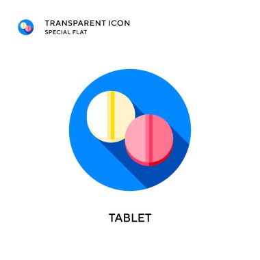 Tablet vektör simgesi. Düz çizim. EPS 10 vektörü.
