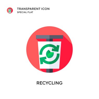 Vektör simgesi geri dönüşümü. Düz çizim. EPS 10 vektörü.