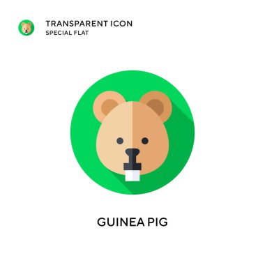 Kobay vektör ikonu. Düz çizim. EPS 10 vektörü.