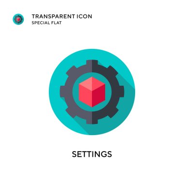 Ayarlar vektör simgesi. Düz çizim. EPS 10 vektörü.