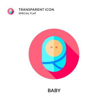 Bebek vektör ikonu. Düz çizim. EPS 10 vektörü.