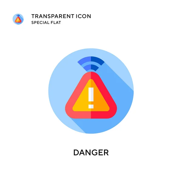 Icône Vectorielle Danger Illustration Style Plat Vecteur Eps — Image vectorielle