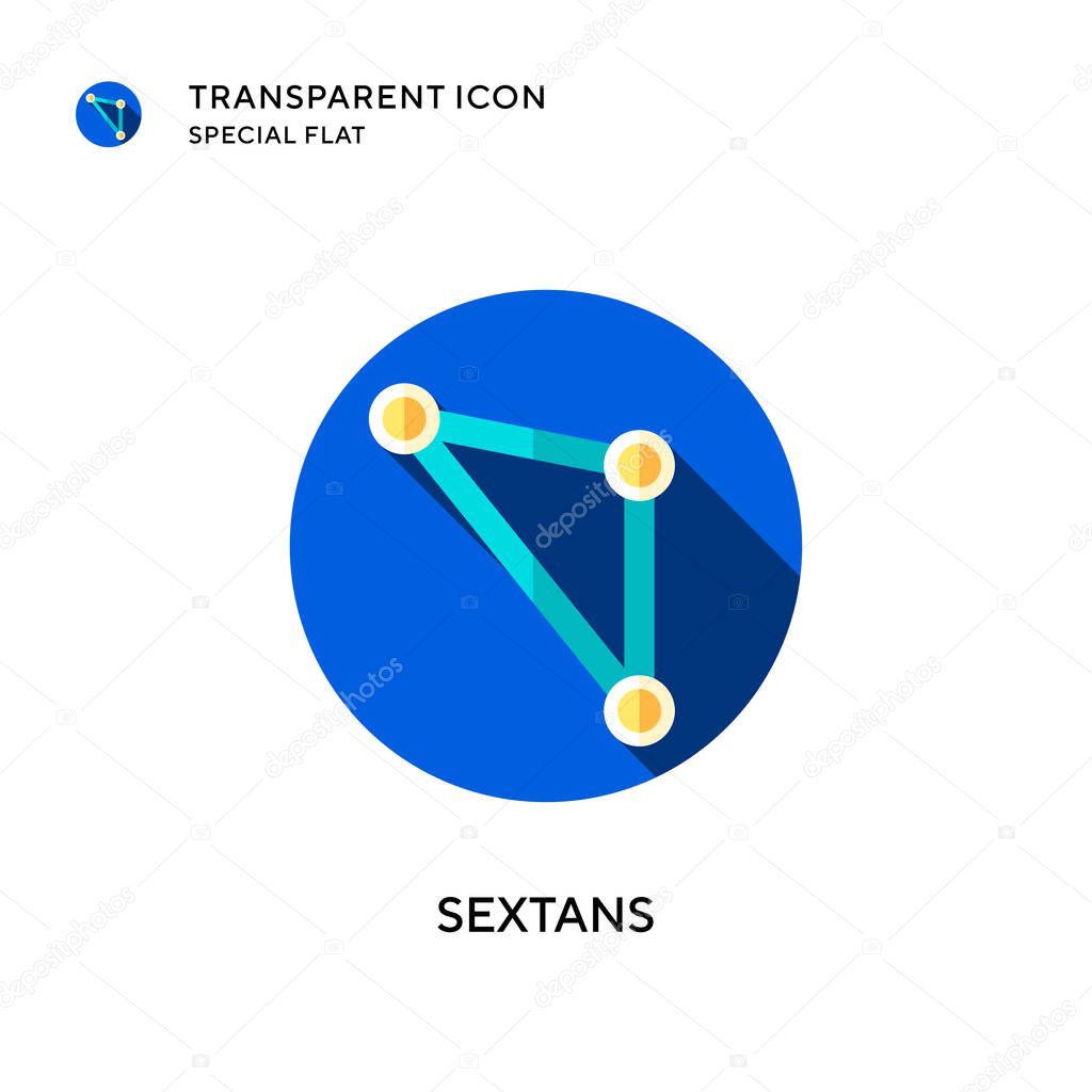 Sextans vector icon. Flat style illustration. EPS 10 vector.