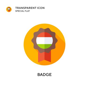 Rozet vektör simgesi. Düz çizim. EPS 10 vektörü.